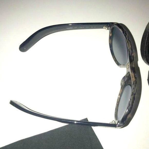 Chanel Blue Tortoise Aviator Cc Logo Sunglasses main image 4